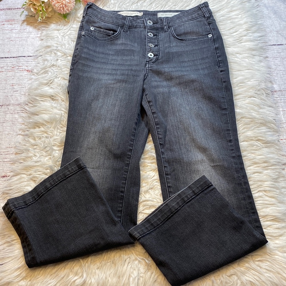 Anthropologie High Rise Women Jeans in Dark Gray